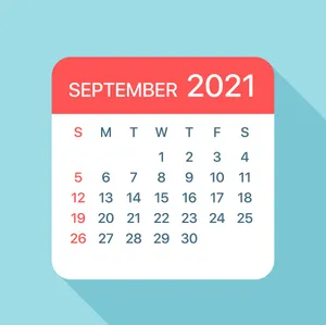 September 2021 Calendar Minimalist Wallpaper