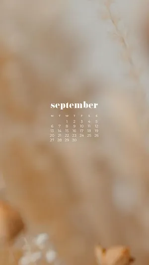 September Calendari Phone Wallpaper Wallpaper