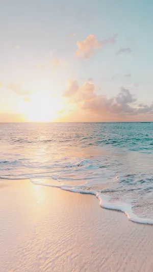 Serene Beach Sunset Wallpaper