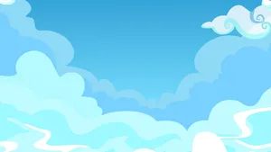 Serene Beauty Of Aesthetic Clouds Against Blue Sky Wallpaper