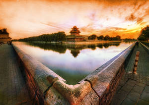 Serene Moat In The Forbidden City, Beijing, China Wallpaper