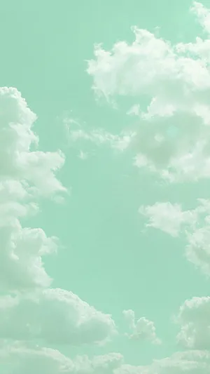 Serene Pastel Green Background Wallpaper