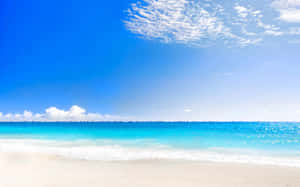 Serene Pixel Beach Scenery Wallpaper