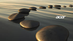 Serene Zen Stones Acer Logo Wallpaper