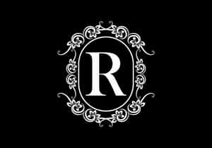 Serif R Initial With Fancy Frame Wallpaper