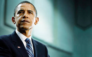 Serious Barack Obama In Suit Wallpaper