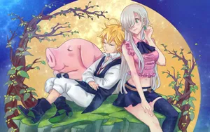 Seven Deadly Sins Meliodas And Elizabeth Wallpaper