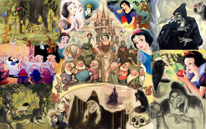 Seven Dwarfs Collage Wallpaper