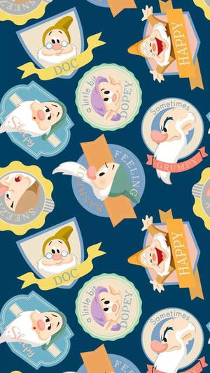 Seven Dwarfs Stickers Wallpaper