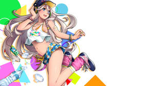 Sexy Anime Girl Listening Music Wallpaper