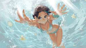 Sexy Anime Girl Underwater Wallpaper