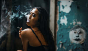 Sexy Asian Girl Smoking Wallpaper