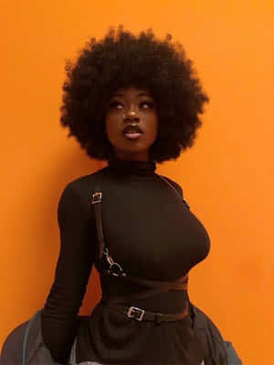 Sexy Black Woman Afro Wallpaper