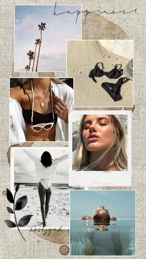 Sexy Summer Beach Collage Wallpaper