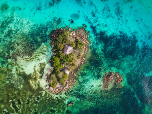 Seychelles Praslin Aerial View Wallpaper
