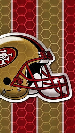 Sf 49ers Helmet Hexagon Texture Wallpaper
