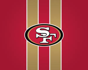 Sf 49ers Logo In Red And Gold Wallpaper
