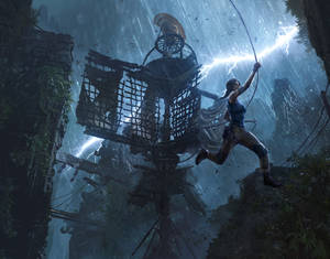 Shadow Of The Tomb Raider Storm Running 4k Wallpaper