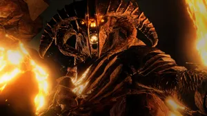 Shadow Of War Balrog Inward Horns Wallpaper