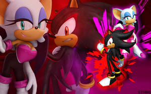 Shadow The Hedgehog And Rouge Bat Wallpaper