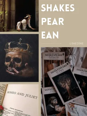 Shakespearean Lovecore Collage Wallpaper