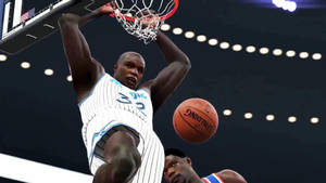 Shaquille O'neal Two-point Slam Dunk Wallpaper