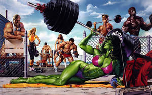 She-hulk Outdoor Gym Wallpaper