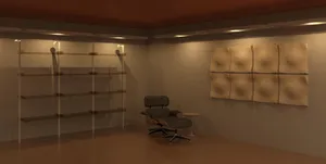 Shelf Desktop Brown Minimalist Theme Wallpaper