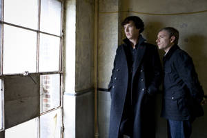 Sherlock Holmes And Watson Tandem Wallpaper