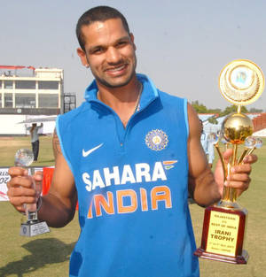 Shikhar Dhawan Trophies Wallpaper