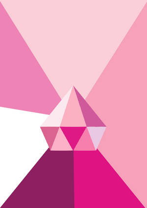 Shimmering Pink Diamond Reflecting Elegance And Luxury Wallpaper