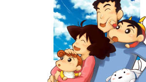 Shin Chan Cartoon Family Wallpaper
