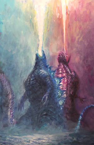 Shin Godzilla And Godzilla Atomic Breath Wallpaper