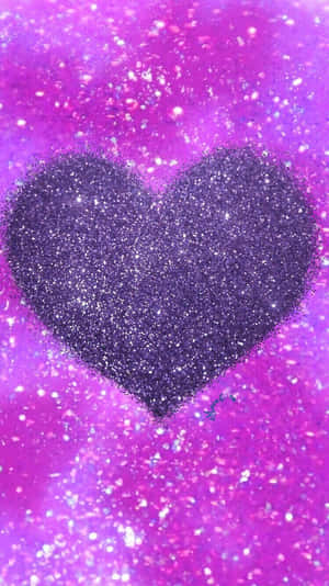 Shine Bright With Glittery Pink Hearts Wallpaper