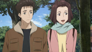 Shinichi Izumi And Satomi Murano In Parasyte Wallpaper