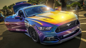 Shining Purple Mustang Wallpaper
