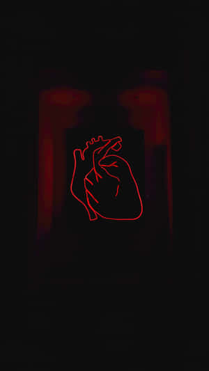 Shining Red Led Wallpaper