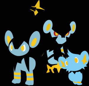 Shinx Evolutionary Line White Background Wallpaper