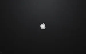 Shiny Apple Logo Black Mac Wallpaper