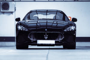 Shiny Black Maserati Wallpaper