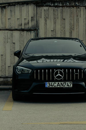 Shiny Black Mercedes Amg Iphone Wallpaper