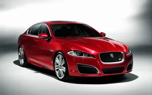 Shiny Hot Red Jaguar Car Wallpaper