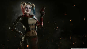 Shiny Leather Outfit Harley Quinn 4k Wallpaper