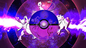 Shiny Mewtwo With Void Pokeball Wallpaper
