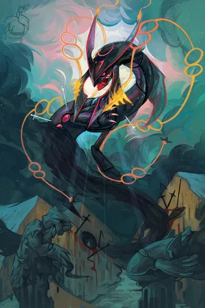 Pixilart - mega shiny rayquaza by Anonymous