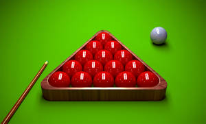 Shiny Red Snooker Balls Wallpaper