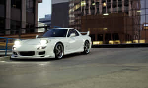 Shiny White Mazda Rx7 Fc Classic Code Wallpaper