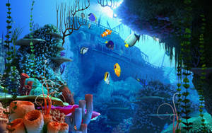 Shipwreck Ocean Desktop Wallpaper