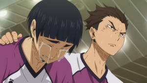 Shiratorizawa Team With Tsutomu And Hayato Wallpaper