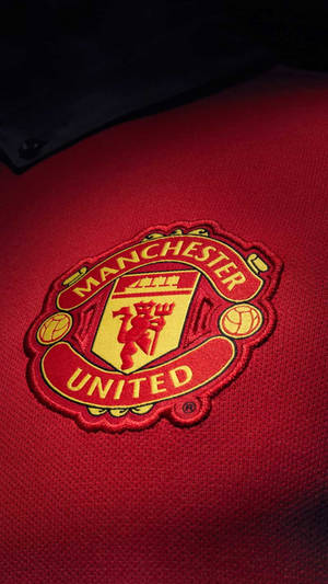 Shirt Patch Of Manchester United Mobile Wallpaper